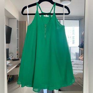 Green flowy dress